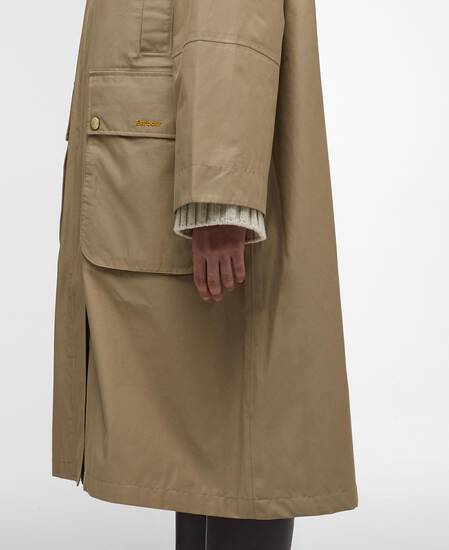 Maude Waterproof Jacket Military Brown/Ancient Tartan