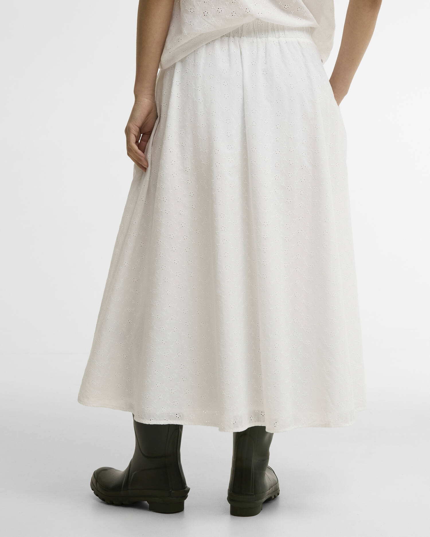 Melody Midi Skirt White image number 2