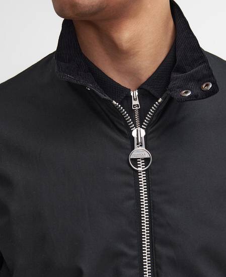 Lutlaw Waxed Harrington Jacket Classic Black