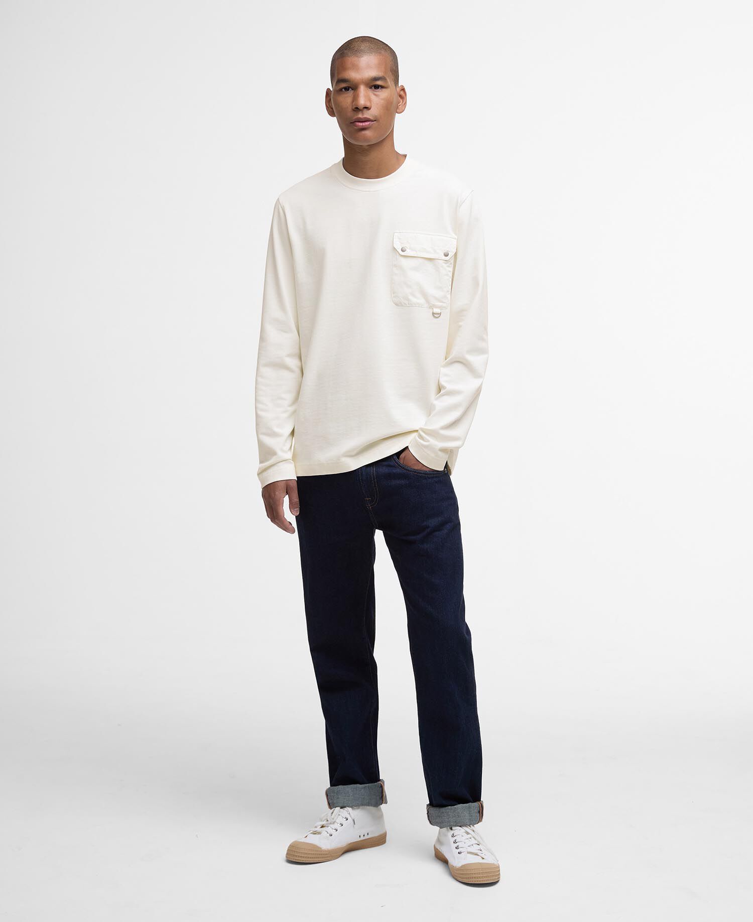 Leazes LS Relaxed T-Shirt Whisper White