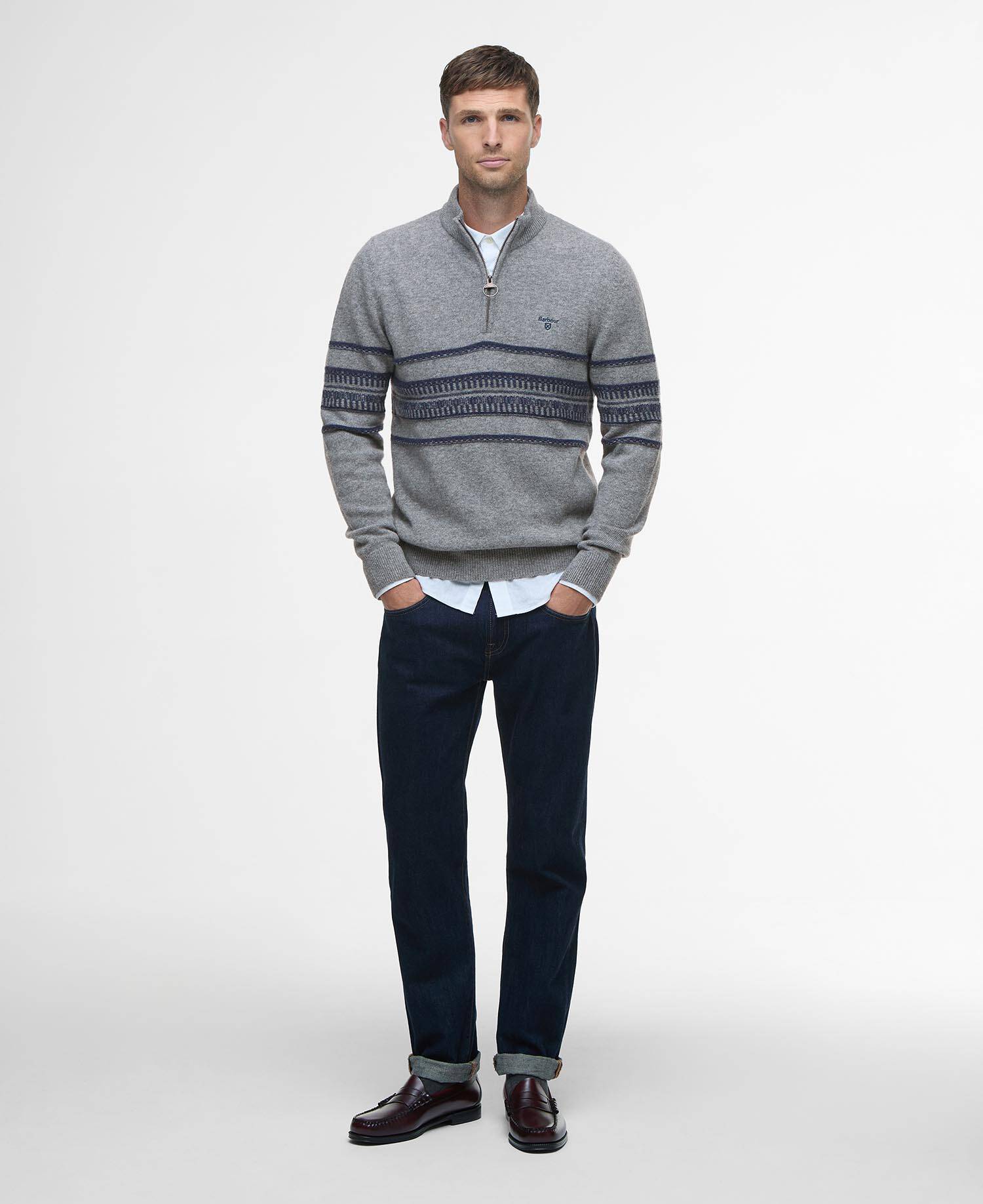 Kepwick Quarter-Zip Jumper Grey Marl image number 1