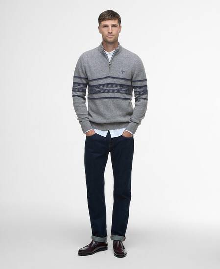 Kepwick Quarter-Zip Jumper Grey Marl
