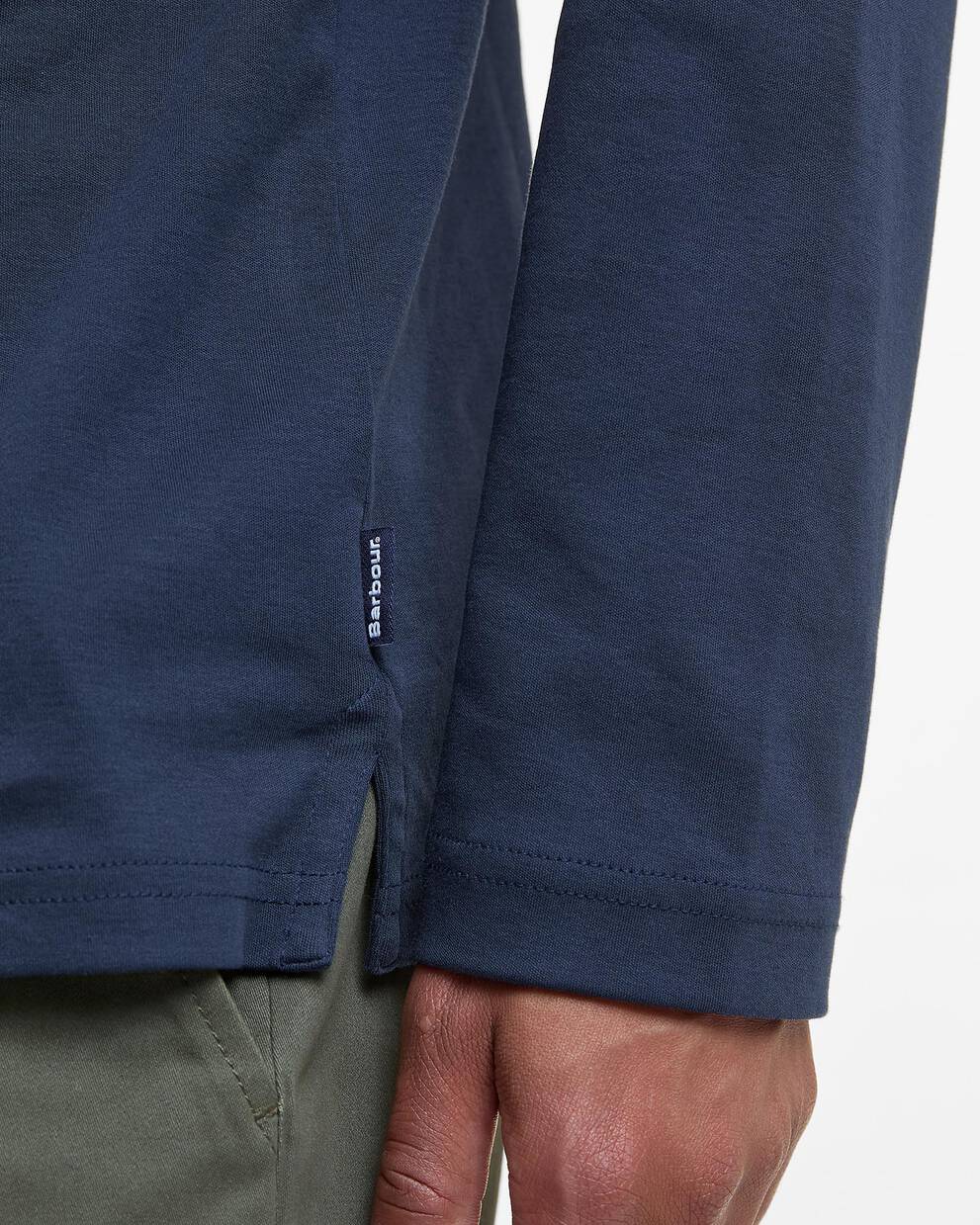 Polo a maniche lunghe leggermente aderente Corpatch