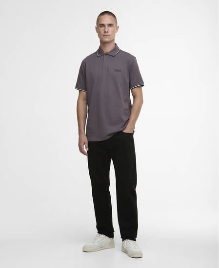Evan Short-Sleeved Polo Shirt Aluminium