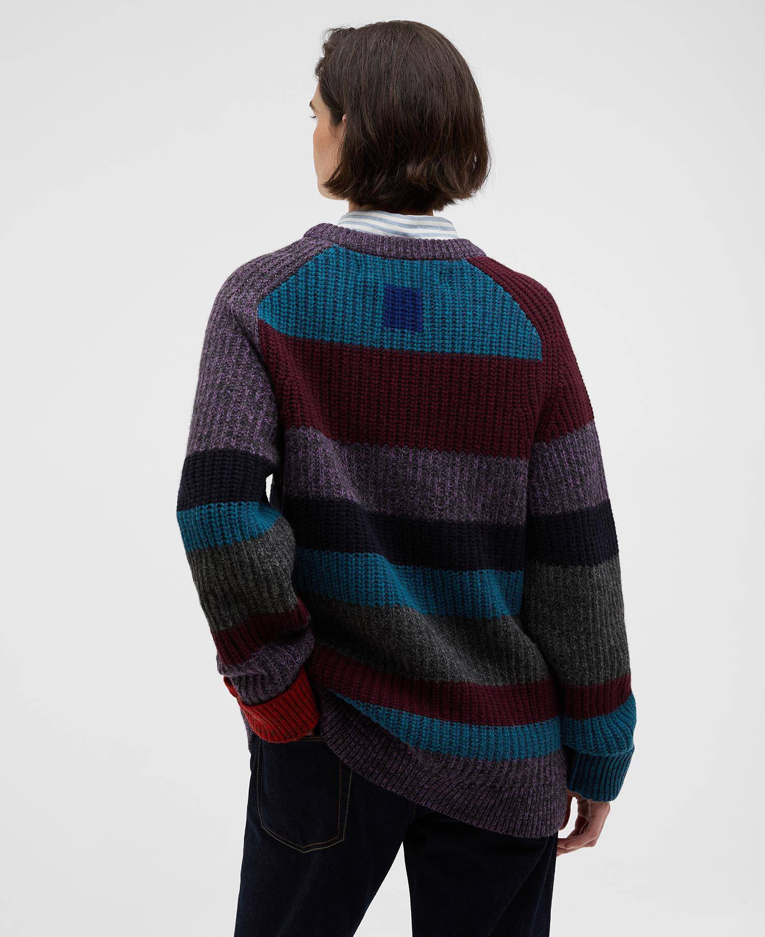Paul Smith loves Barbour Multi Striped Crew Neck Jumper image number 4
