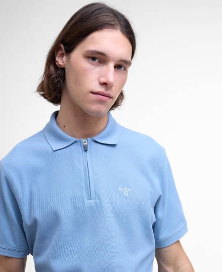 Wadworth Short-Sleeved Polo Shirt Chambray