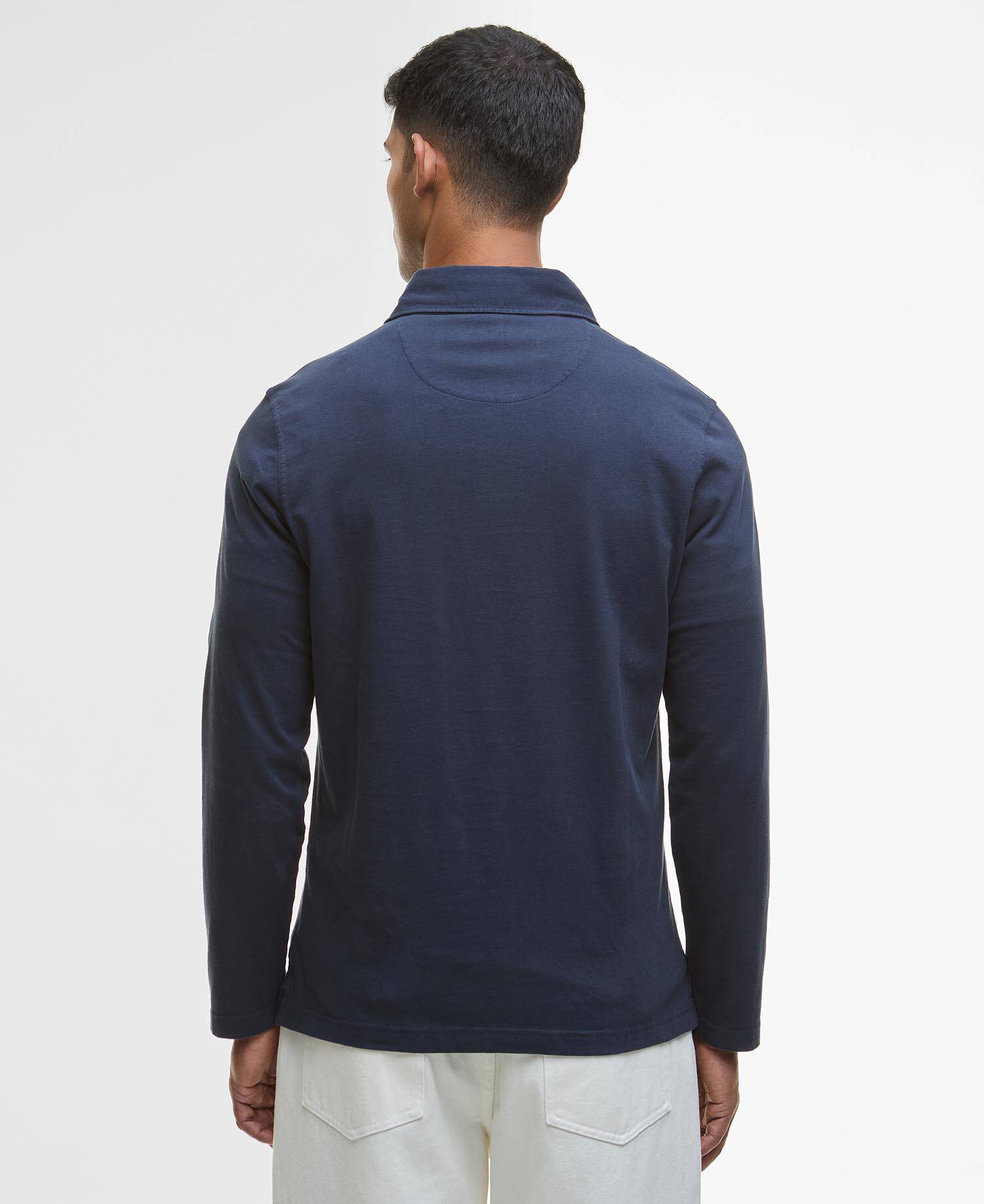 Margrove LS Tailored Polo Shirt Navy image number 2