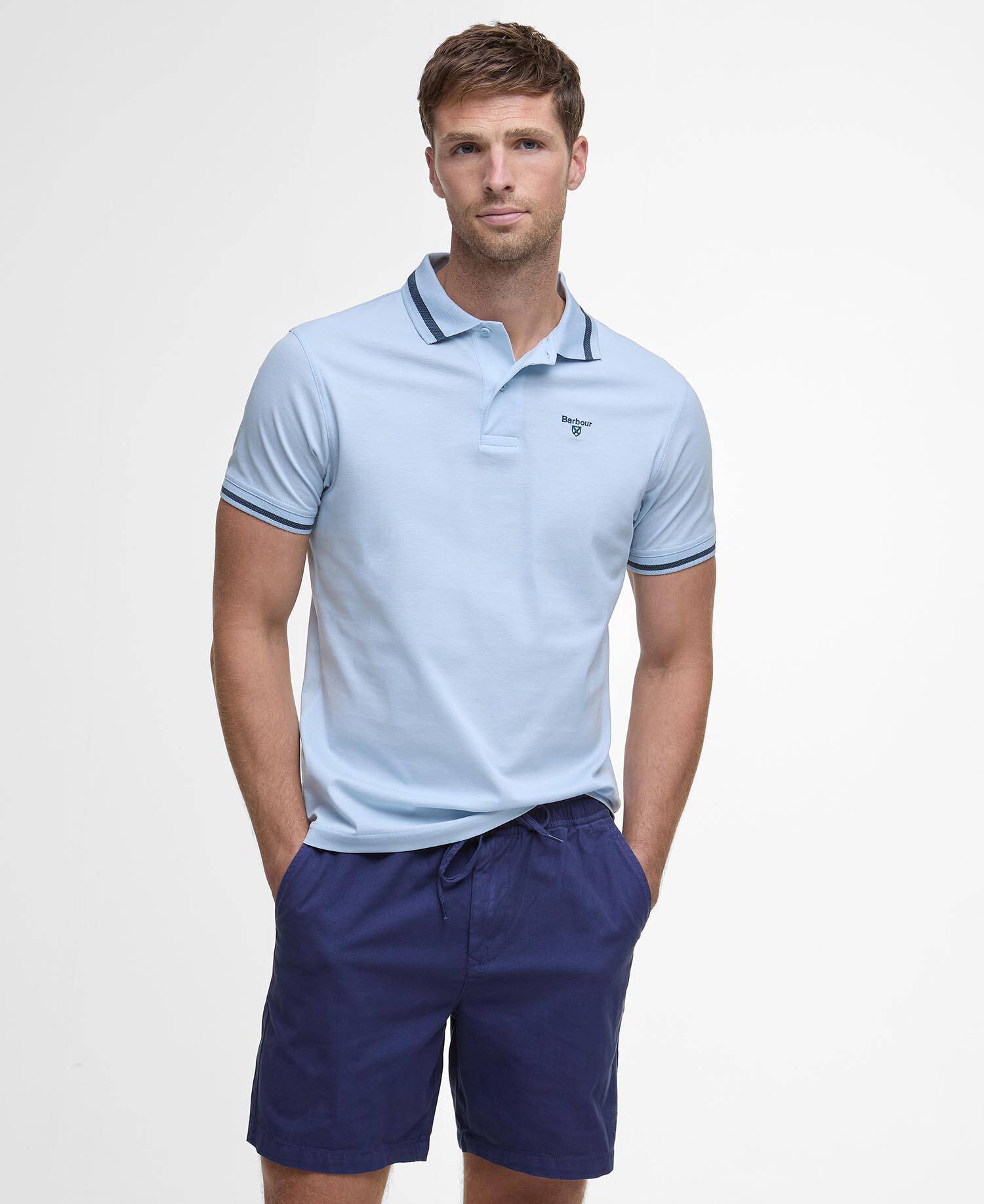 Ferrybridge Lightweight Polo Shirt Ocean Sky image number 0