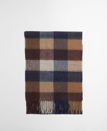 Large Tattersall Scarf Midnight Oak Large Tattersall Scarf Midnight Oak