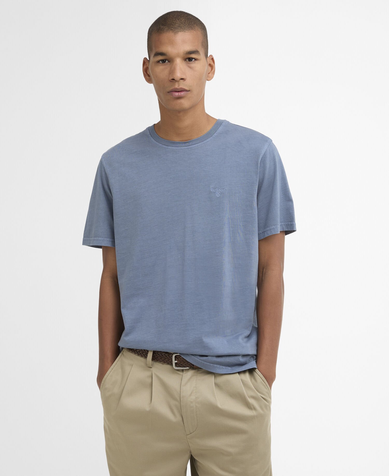 T-Shirt Washed Tartan Washed Blue