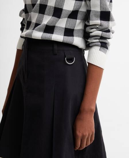 Aylesby Pleated Mini Skirt Dark Navy