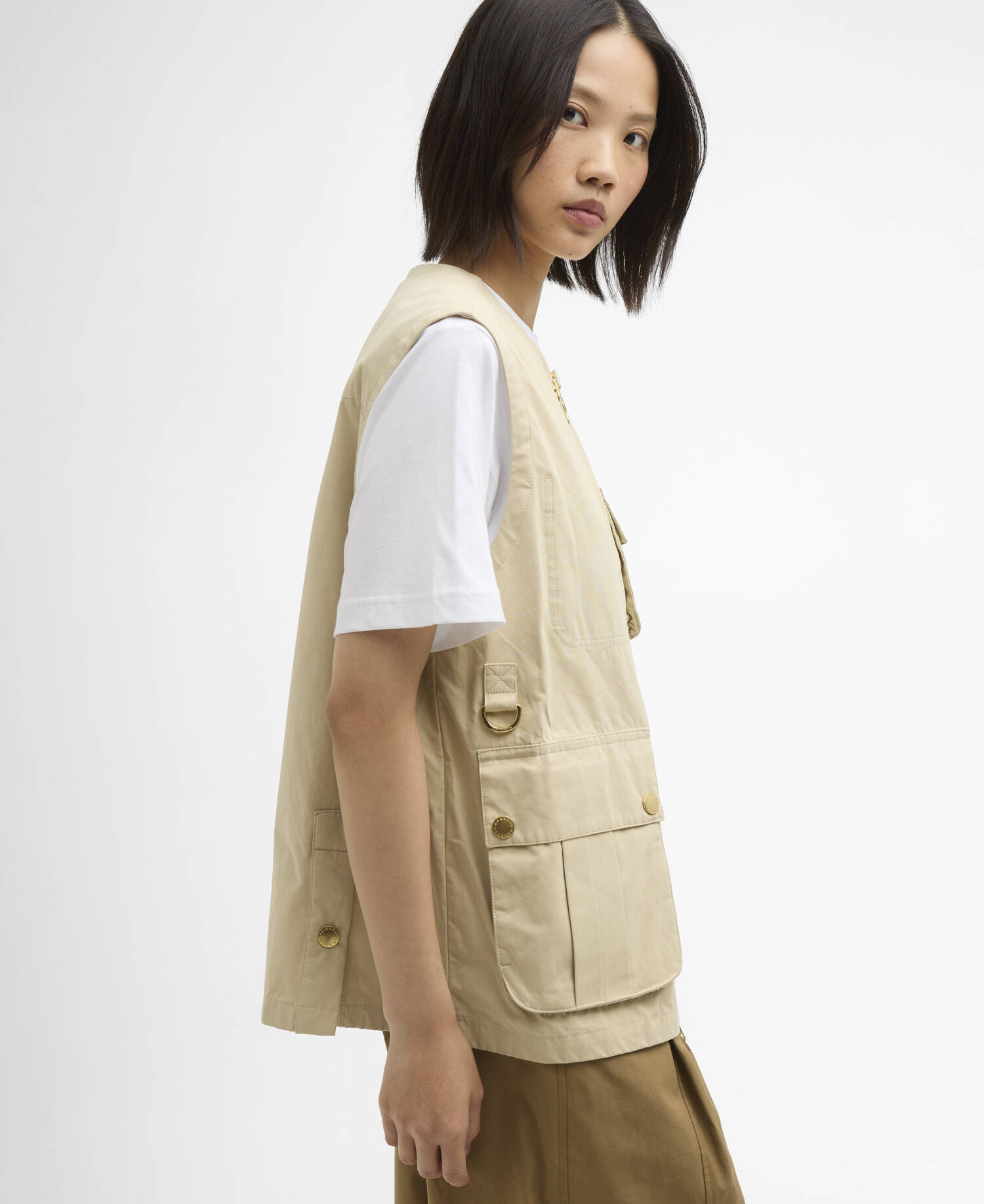 Gwen Gilet Pale Khaki / Dress image number 4