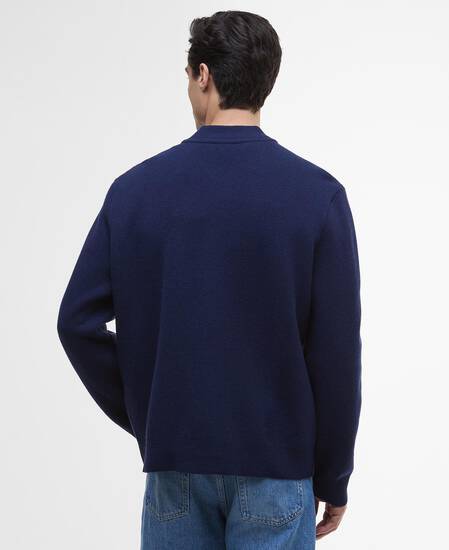 Bomber in maglia Letterman Dark Navy