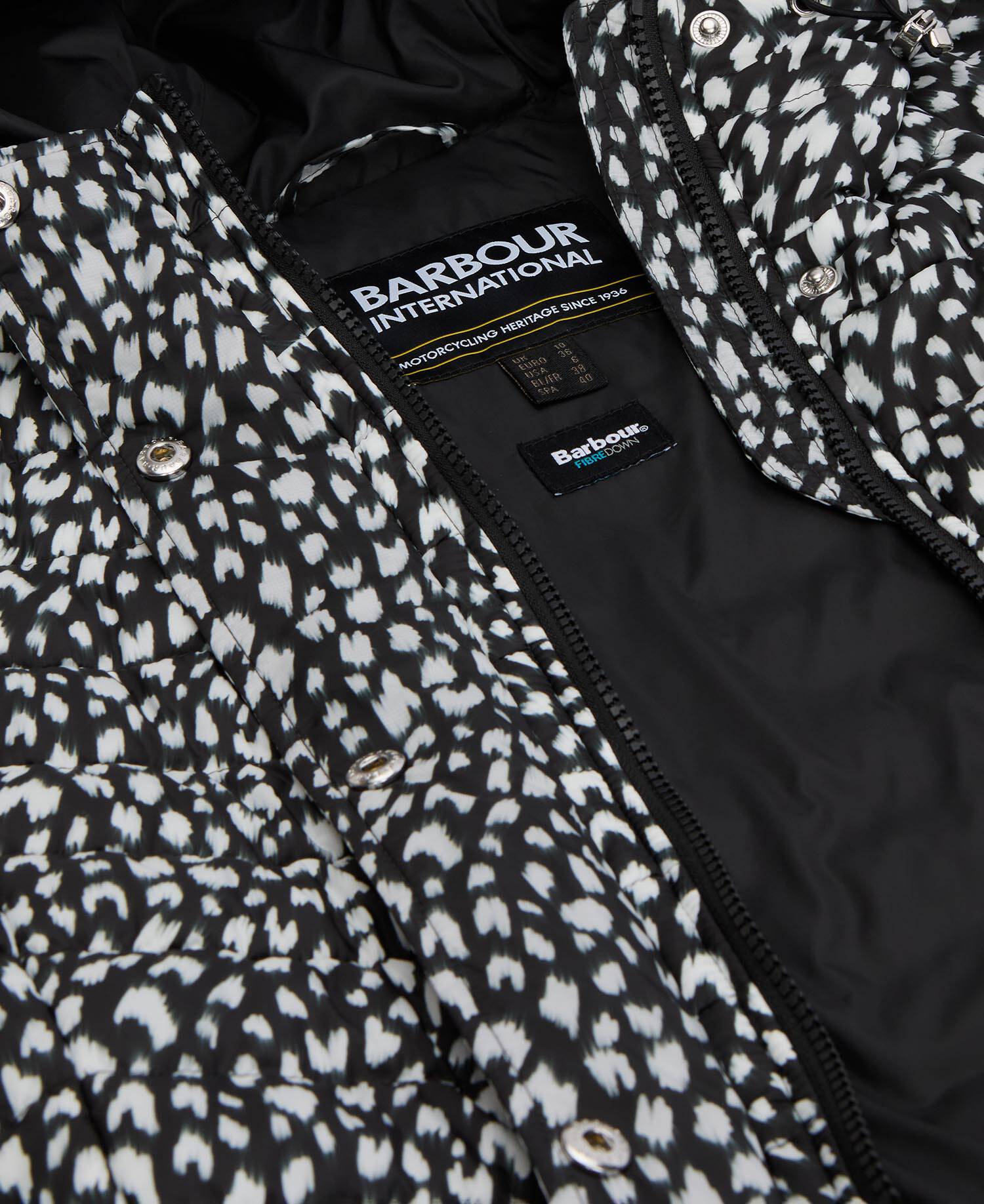 Printed Jada Puffer Jacket Snow Leopard Print image number 5