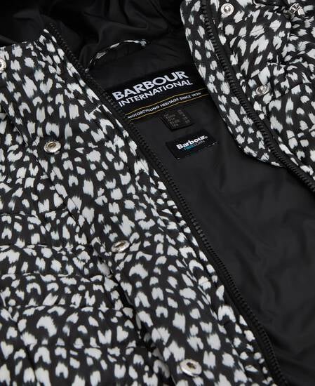 Printed Jada Puffer Jacket Snow Leopard Print