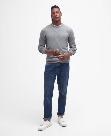 Pima Cotton Crew Neck Jumper Classic Grey