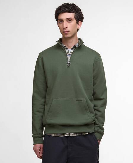 Cragwell Relaxed Half-Zip Sweatshirt Thyme