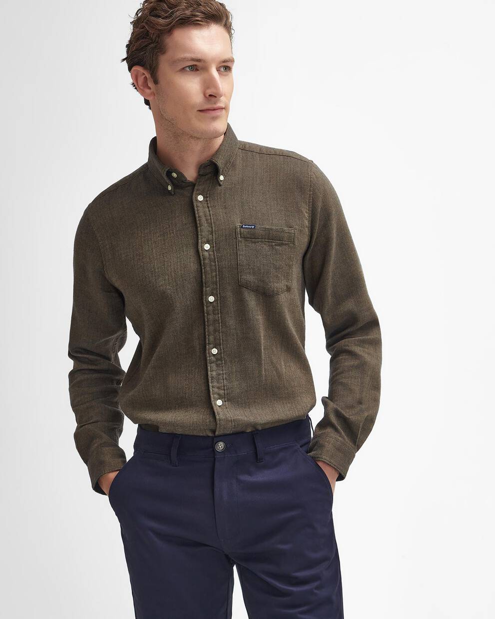 Suede Sateen Tailored Trousers