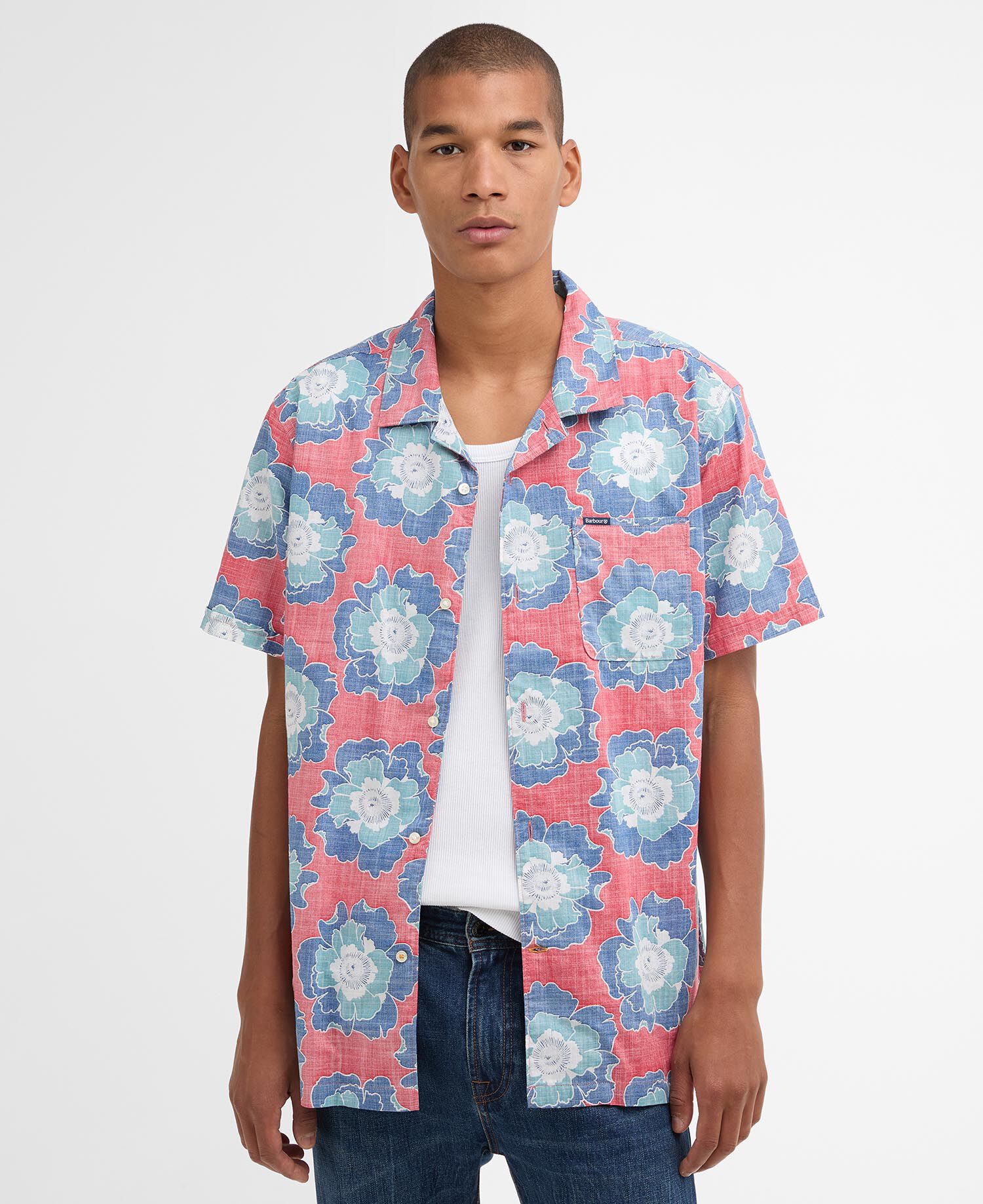Hauxley Printed Short-Sleeved Shirt Lava