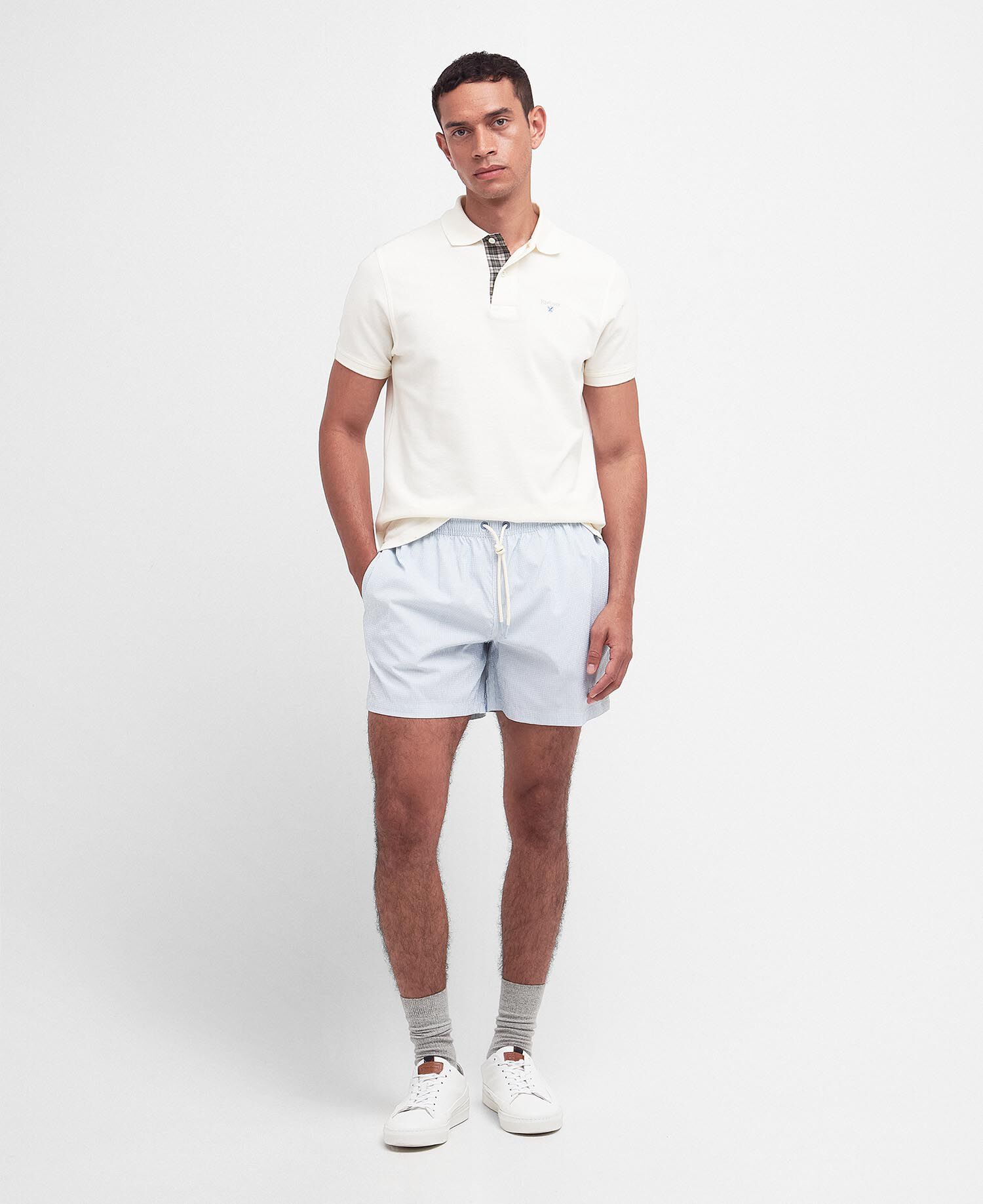 Somerset Pinstripe Swim Shorts Sky Blue