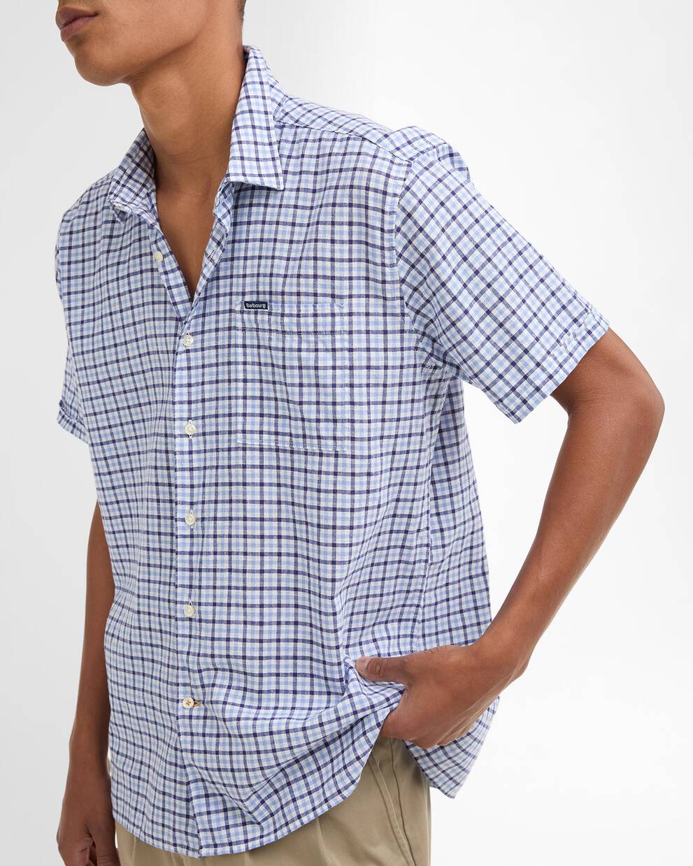 Camicia Nelson a maniche corte con motivo a quadretti