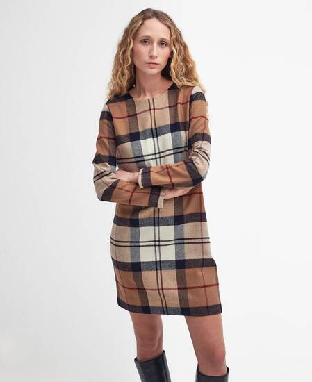 Nancy Tartan Mini Dress Hessian Tartan