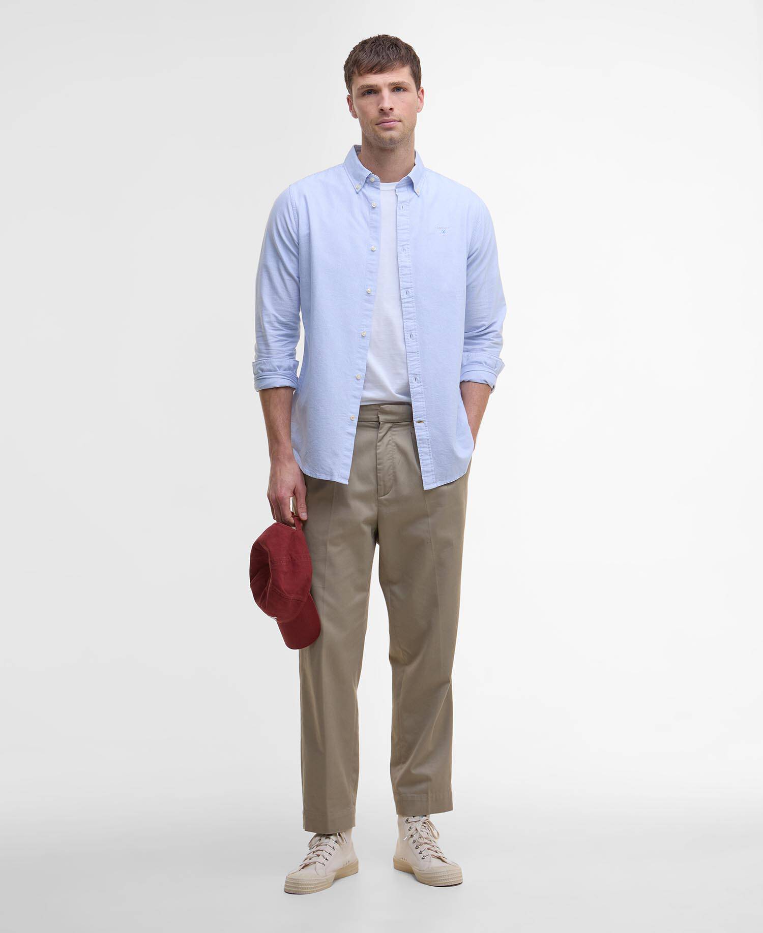 Striped Oxford Tailored Long-Sleeved Shirt image number 1