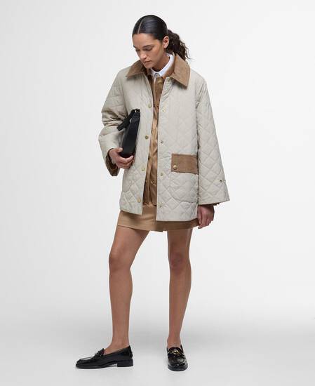 Corinne Quilted Jacket Light Sand/Ancient