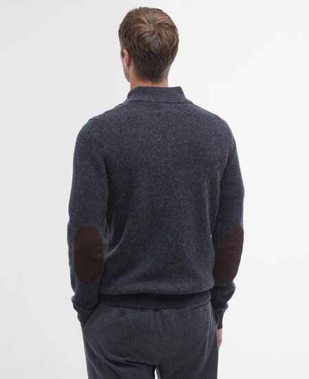 Essential Elbow Patch Jumper Charcoal