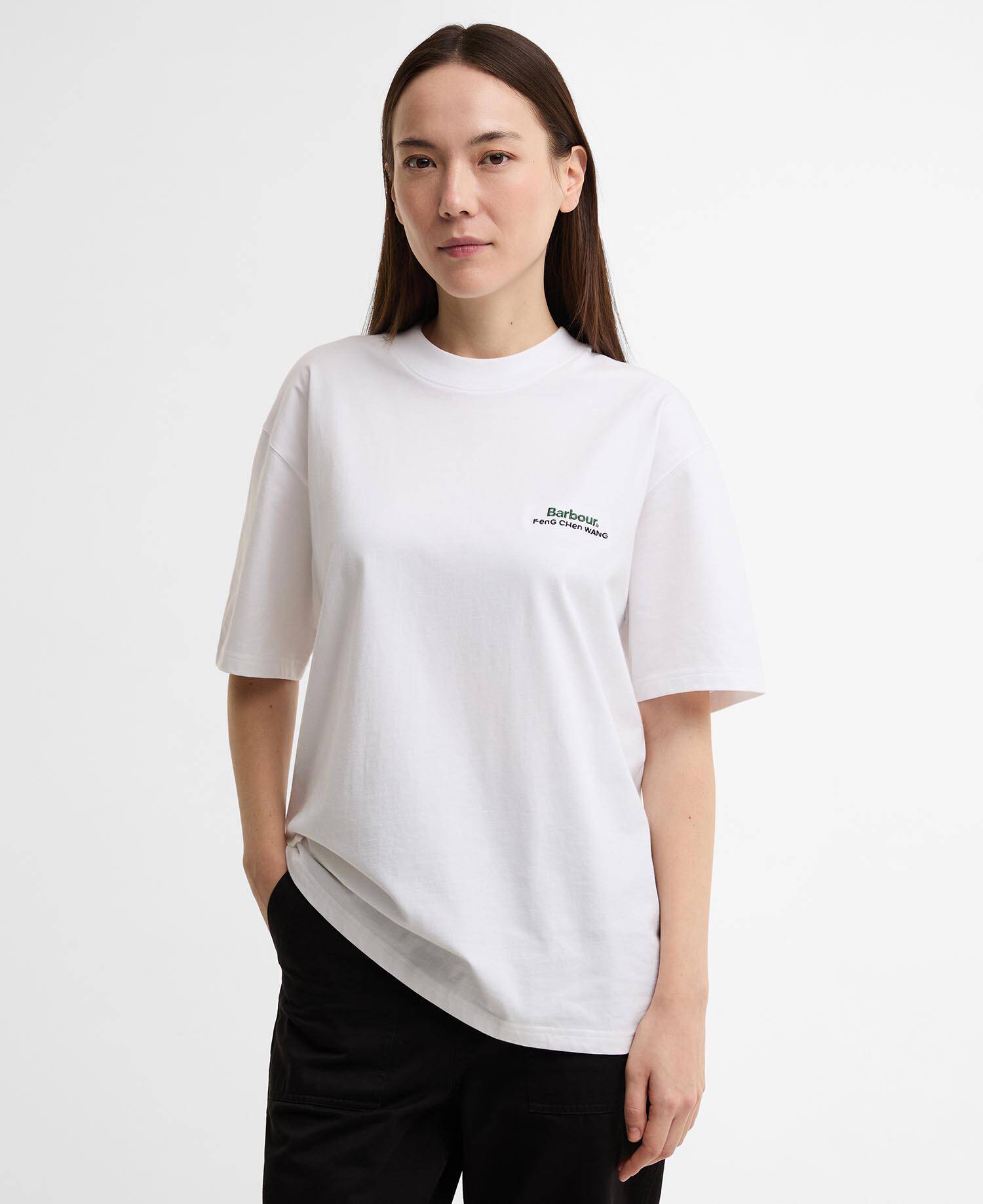 T-shirt con stampa Barbour x Feng Chen Wang White image number 2