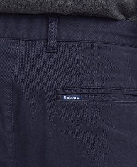 Washed Stretch Tailored Trousers Dark Navy