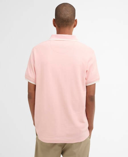 Ferriby Tailored Polo Shirt Silver Pink