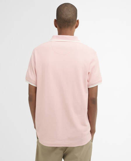 Ferriby Tailored Polo Shirt Silver Pink