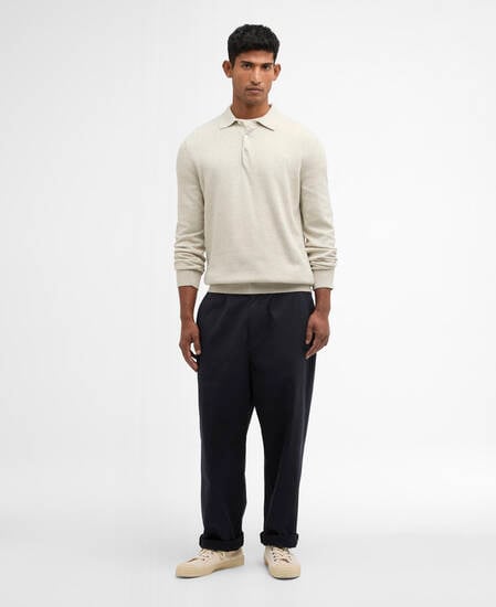 Langarm-Strickpoloshirt Pima Neutral