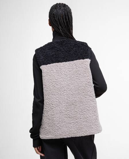 Gilet in pile Cathy Natural/Camel/Black