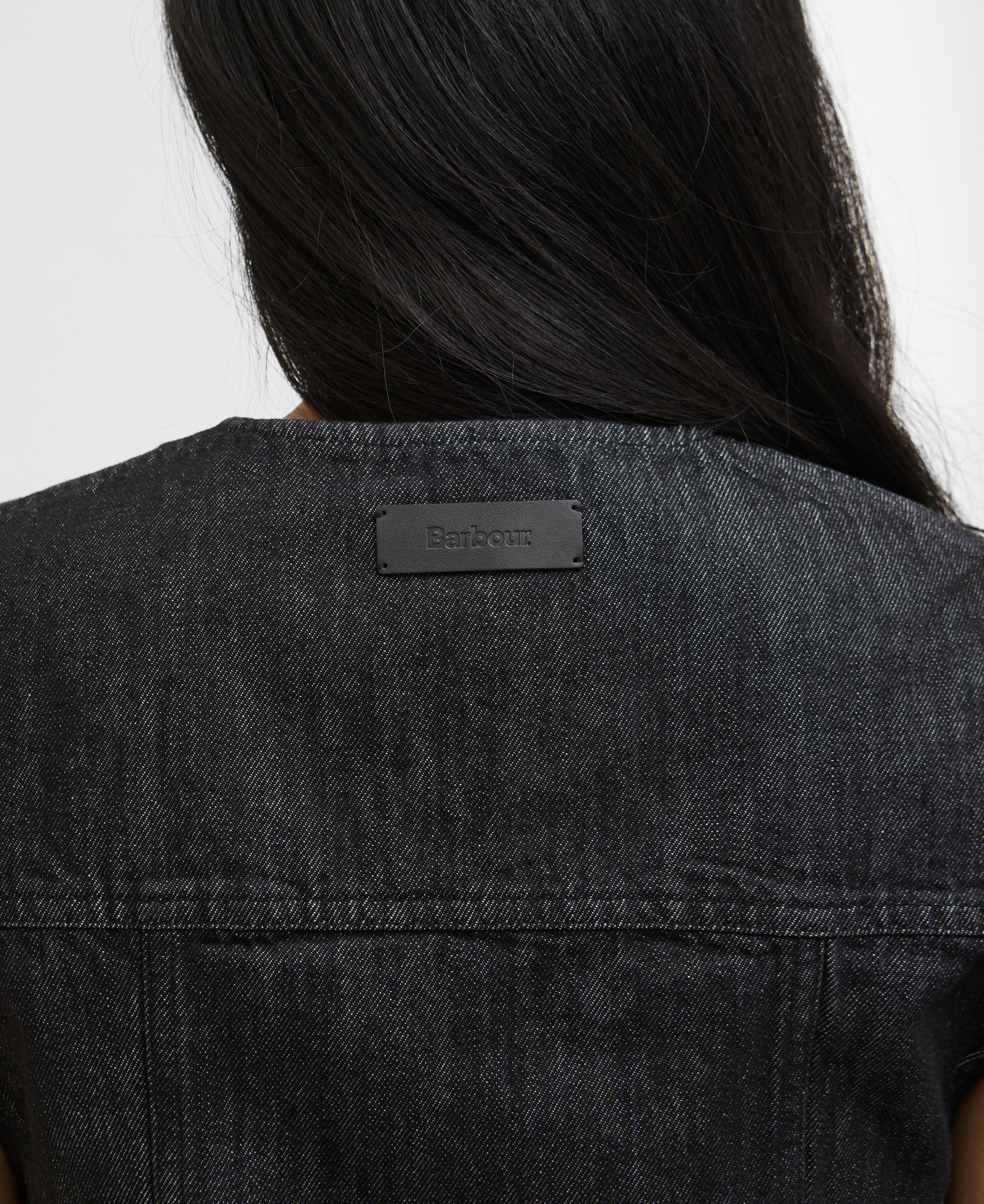 Gilet in denim Myra Black Denim