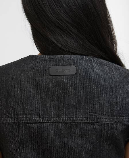 Myra Denim Waistcoat Black Denim