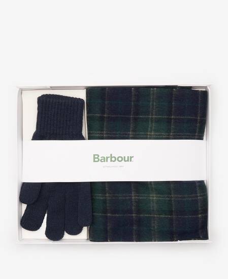 Tartan Scarf & Glove Gift Set Green Loch Tartan
