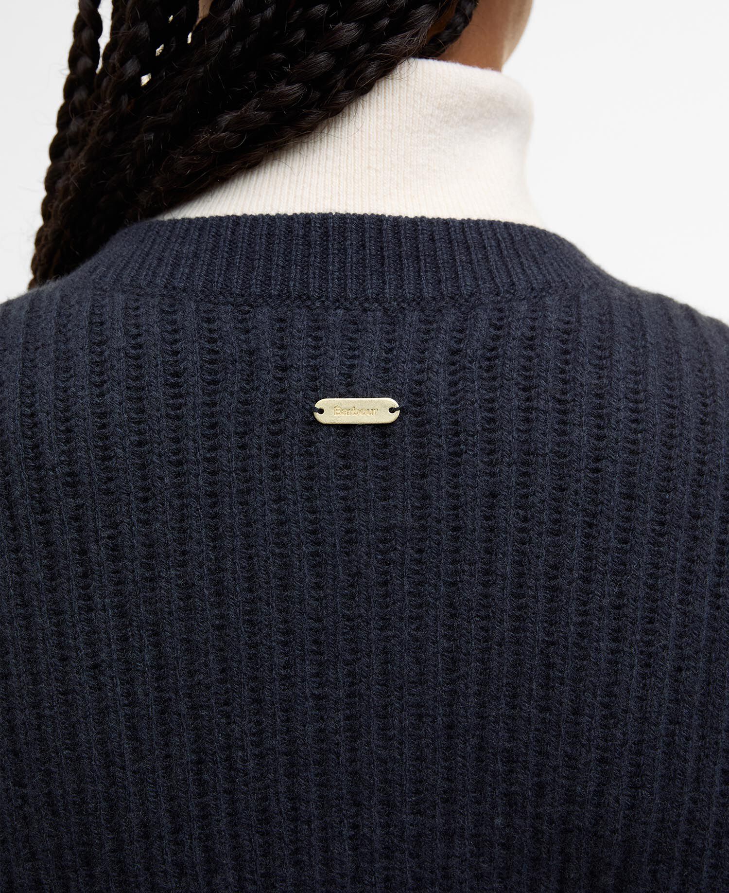 Elina Wool-Cashmere Cable-Knit Cardigan Dark Navy