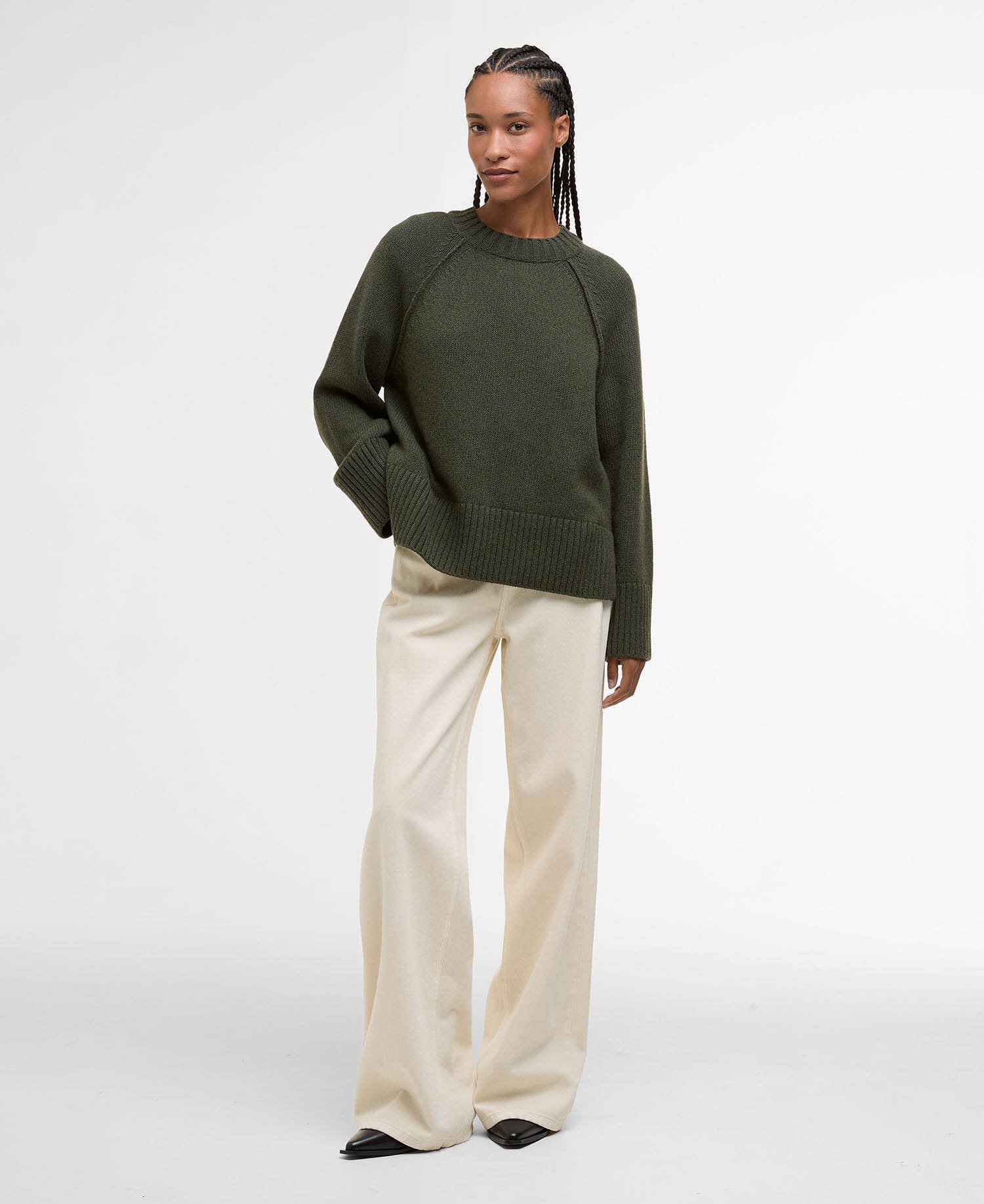 Ashdon Crew Neck Jumper Sage image number 1