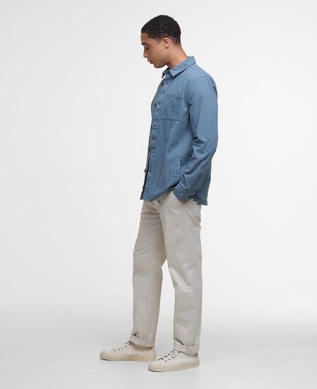 Washed Cotton Overshirt Bluestone