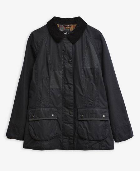 Barbour Re-Loved Beadnell Waxed Jacket - Size 14 Navy Barbour Re-Loved Beadnell Waxed Jacket - Size 14 Navy