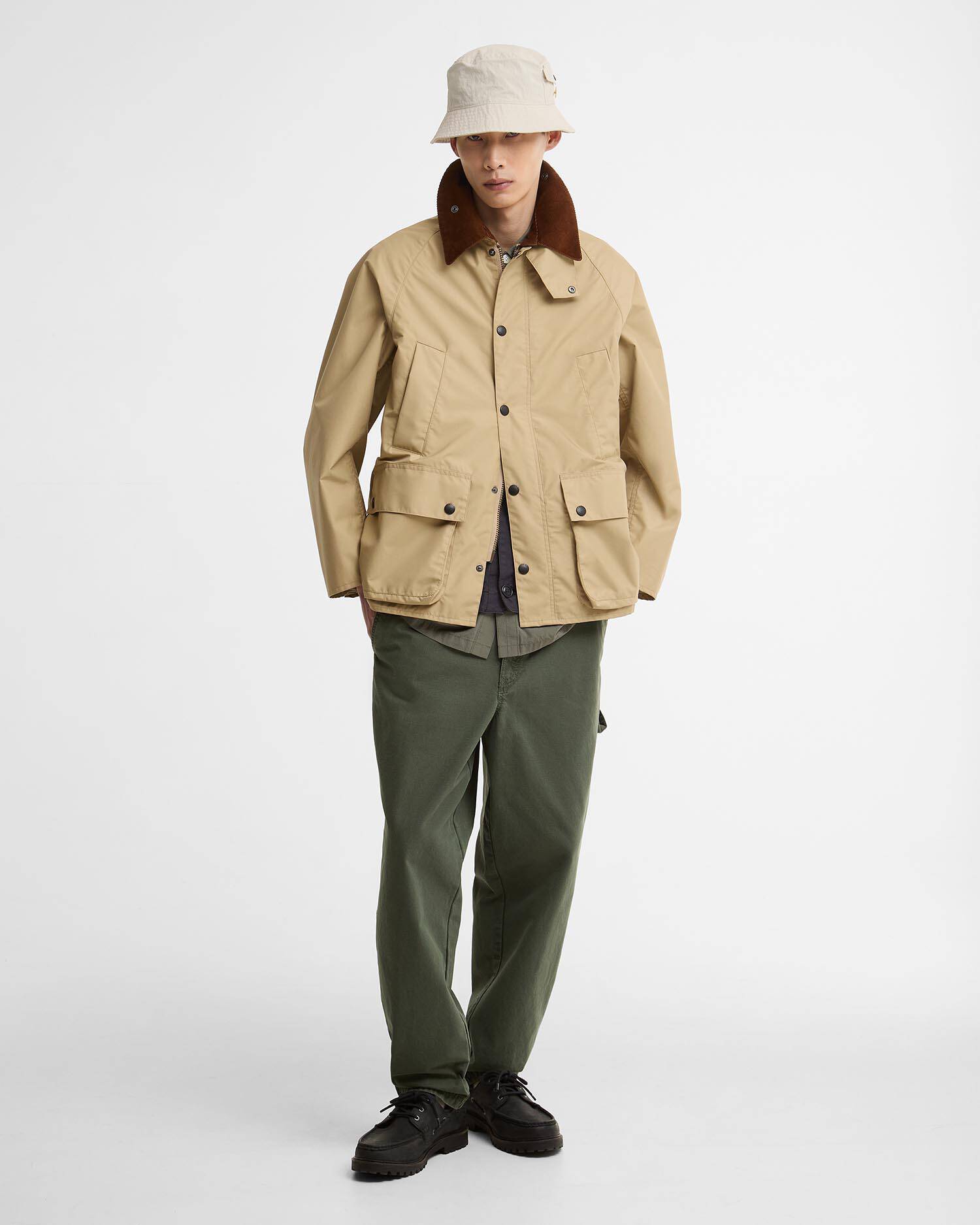 Barbour x eYe JUNYA WATANABE MAN Oversized Bedale Casual Jacket Beige image number 1