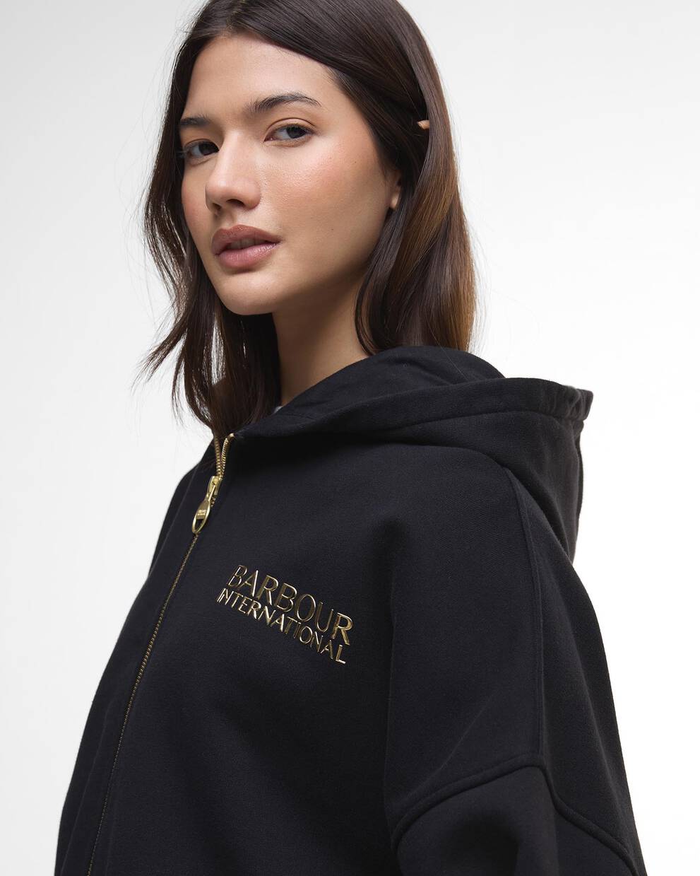 Felpa con cappuccio e chiusura a zip Lana