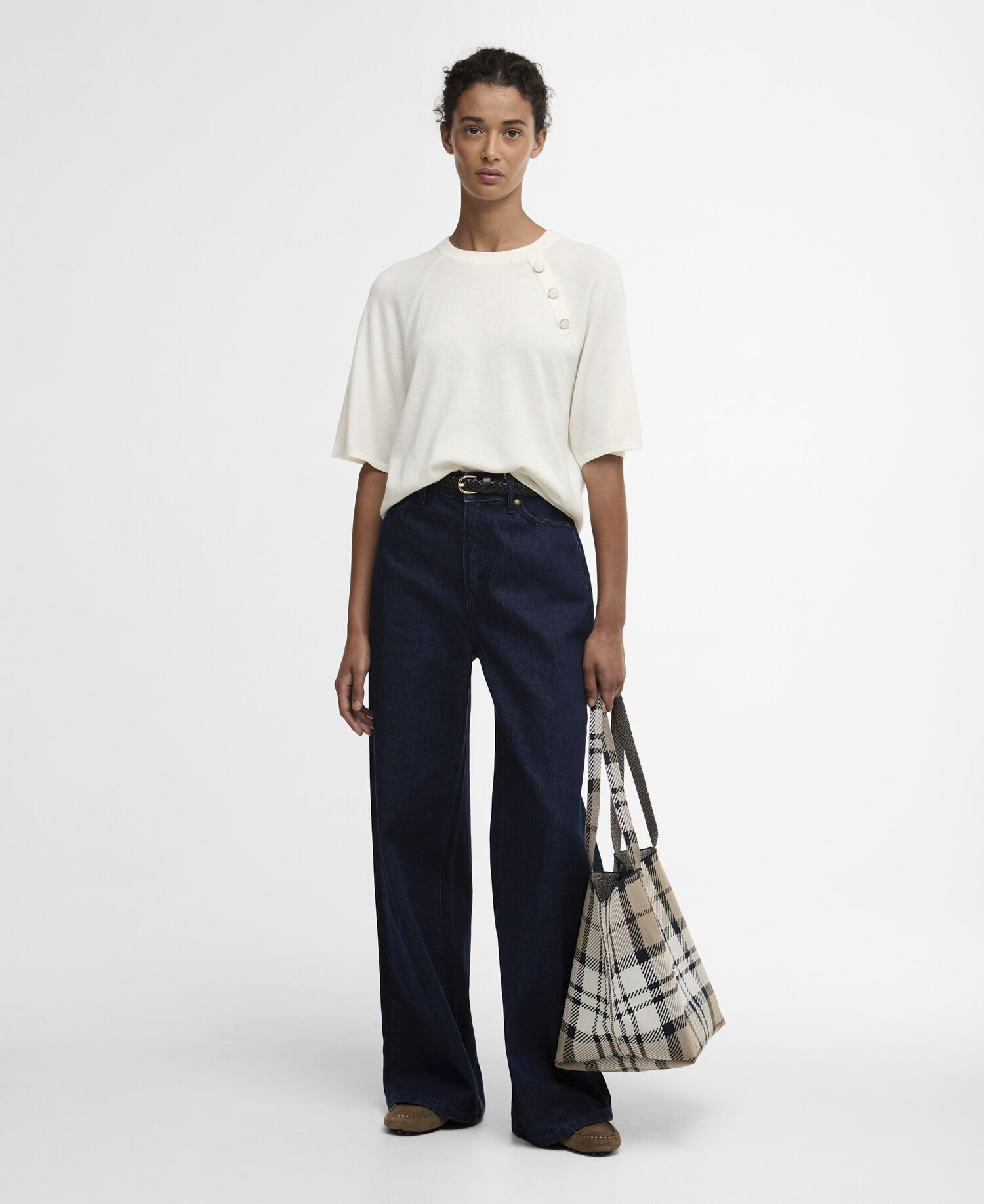 Camille Short-Sleeved Jumper Cloud