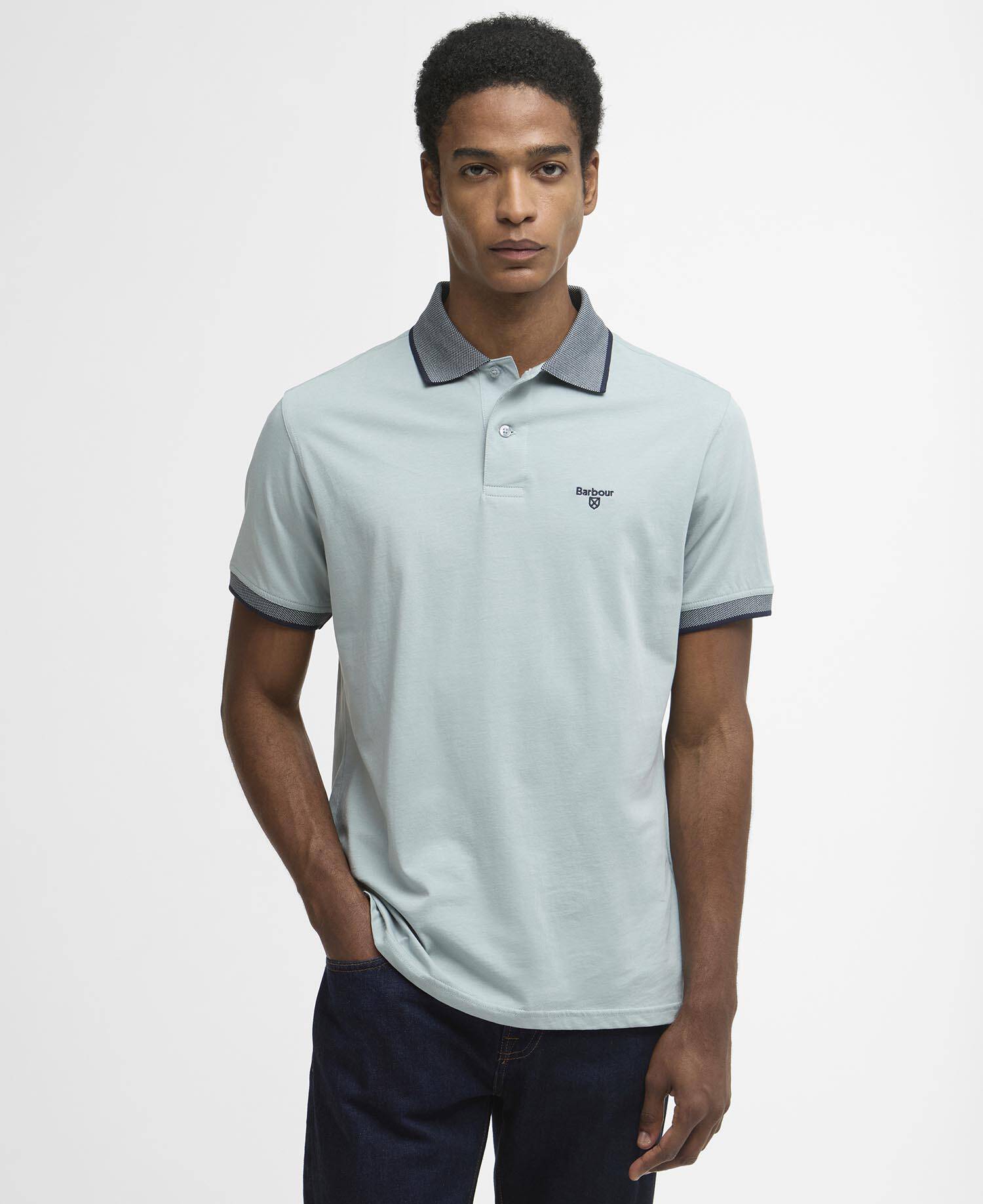 Cornsay Short-Sleeved Polo Shirt Slate image number 0