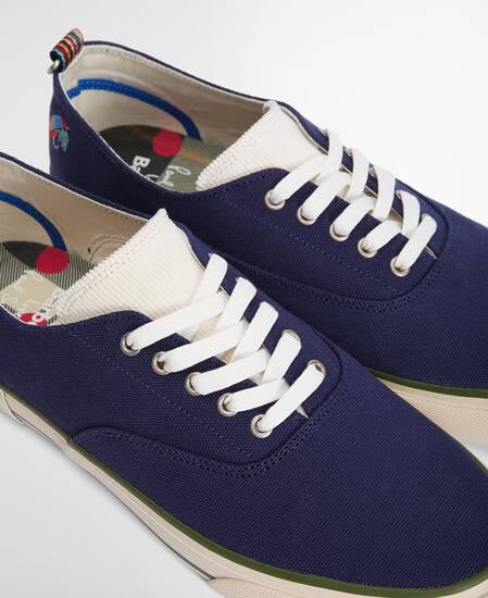 Paul Smith Loves Barbour Herren Sneaker Plimsolls Dark Navy