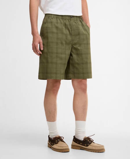 Tunstall Tonal Tartan Short Burnt Olive
