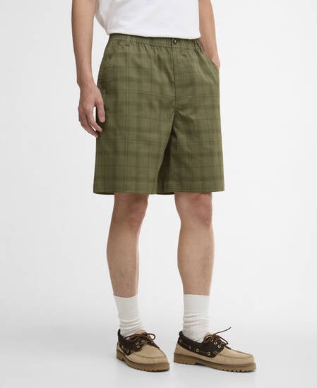 Tunstall Tonal Tartan Short Burnt Olive