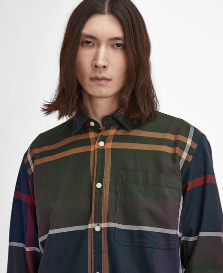 Renford Oversized Long-Sleeved Tartan Shirt Classic Tartan